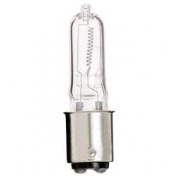 50 WATT HALOGEN T4 CLEAR 2000 AVERAGE RATED HOURS 750 LUMENS DC BAY BASE 120 VOLTS